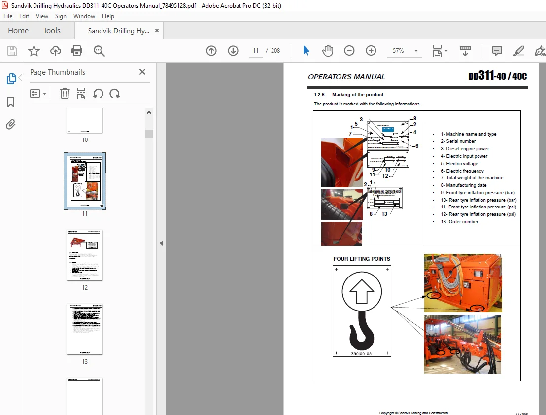 Sandvik Drilling Hydraulics DD311-40 40C Operators Manual_78495128 - Image 3