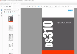 Sandvik Drilling Hydraulics DS310 Operators Manual_78494307 -PDF DOWNLOAD