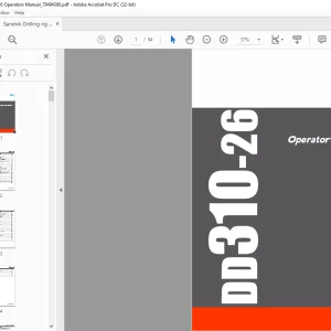 Sandvik Drilling rig DD310-26 Operators Manual_78494380  - PDF DOWNLOAD
