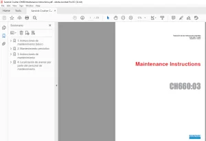 Sandvik Mining CH660 Maintenance Instructions Manual -PDF DOWNLOAD