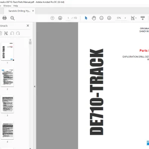 Sandvik Mining DE710-Track Parts Manual  - PDF DOWNLOAD