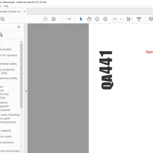 Sandvik Mining QA441 Operators Manual - PDF DOWNLOAD