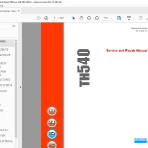 Sandvik Mining TH540 Service and Repair Manual - PDF DOWNLOAD