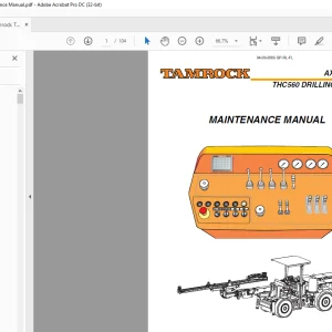 Sandvik Tamrock THC560 Axera 5 Maintenance Manual - PDF DOWNLOAD