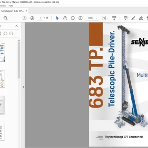 Senebogen 683 TP Telescopic Pile-Driver Manual 35985084 - PDF DOWNLOAD