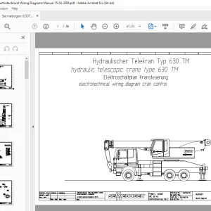 Sennebogen 630TM Crane Electrotechnical Wiring Diagrams Manual PDF