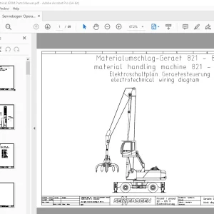 Sennebogen 821 - 835M Handling Electrotechnical Wiring Manual PDF