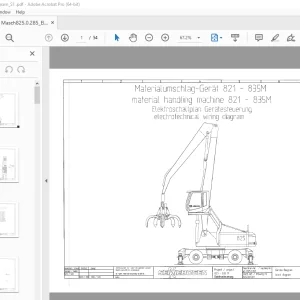Sennebogen 821 - 835M Handling Electrotechnical Wiring Manual PDF