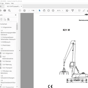 Sennebogen 821 M Betriebsanleitung 821.0.479 - PDF DOWNLOAD