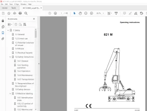 Sennebogen 821 M Operating Instruction Manual 821.0.983 - PDF DOWNLOAD