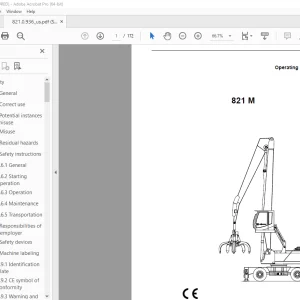 Sennebogen 821 M Operating Instruction Manual 821.0.936 - PDF DOWNLOAD