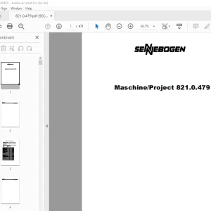 Sennebogen 821.0.479 Maschine Project Parts Manual - PDF DOWNLOAD