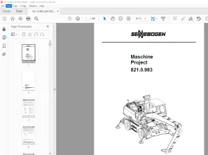 Sennebogen 821.0.983 Maschine Project Parts Manual - PDF DOWNLOAD