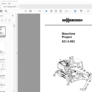Sennebogen 821.0.983 Maschine Project Parts Manual - PDF DOWNLOAD