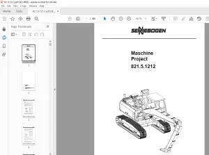 Sennebogen 821.5.1212 Maschine Project Parts Manual - PDF DOWNLOAD
