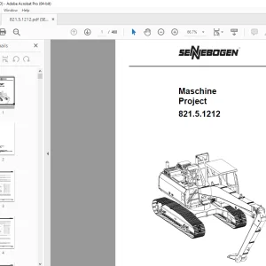 Sennebogen 821.5.1212 Maschine Project Parts Manual - PDF DOWNLOAD