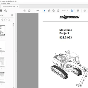 Sennebogen 821.5.923 Maschine Project Parts Manual - PDF DOWNLOAD