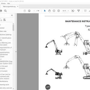 Sennebogen 825 + 830 Maintenance Instruction Manual 825.0.1309 PDF