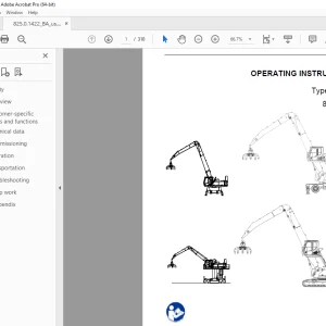 Sennebogen 825 + 830 Operating Instruction Manual 825.0.1422 PDF