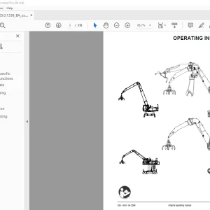 Sennebogen 825 + 830 Operating Instruction Manual 825.0.1338 PDF