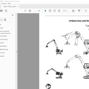 Sennebogen 825 + 830 Operating Instruction Manual 825.0.1309 - PDF DOWNLOAD