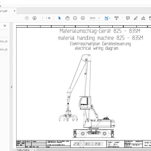 Sennebogen 825 - 835M Material Handling Electrical Wiring Manual PDF
