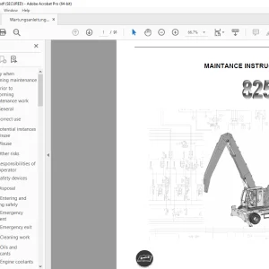 Sennebogen 825 D Maintenance Instruction Manual - PDF DOWNLOAD