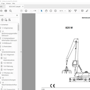 Sennebogen 825 M Betriebsanleitung 825.0.437 - PDF DOWNLOAD