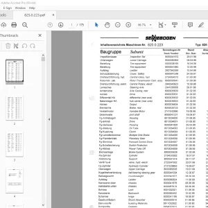 Sennebogen 825 M Material Handling Parts Manual 825.0.223 - PDF DOWNLOAD