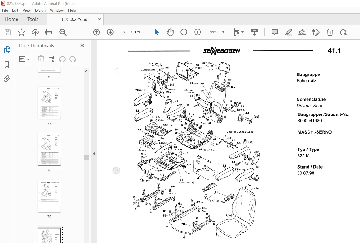 Sennebogen 825 M Material Handling Parts Manual 825.0.229 - PDF DOWNLOAD - Image 2