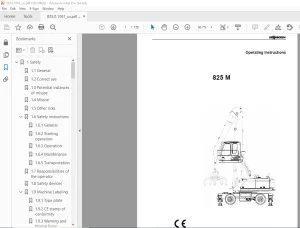 Sennebogen 825 M Operating Instruction Manual 825.0.1061 - PDF DOWNLOAD
