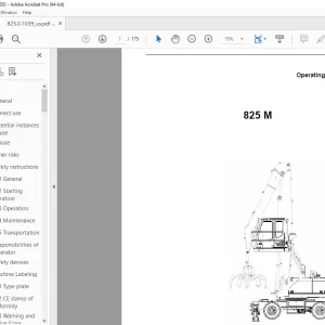 Sennebogen 825 M Operating Instruction Manual 825.0.1039 - PDF DOWNLOAD