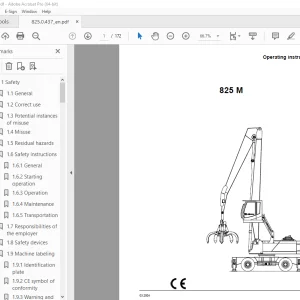 Sennebogen 825 M Operating Instruction Manual 825.0.437 - PDF DOWNLOAD