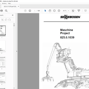 Sennebogen 825.0.1039 Maschine Project Parts Manual  - PDF DOWNLOAD