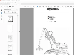 Sennebogen 825.0.1148 Maschine Project Parts Manual - PDF DOWNLOAD