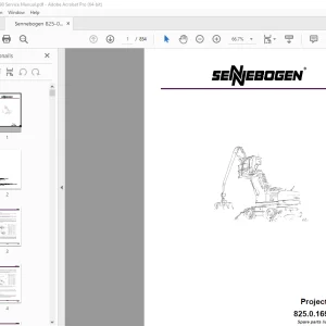 Sennebogen 825.0.1690 Project Parts Manual - PDF DOWNLOAD