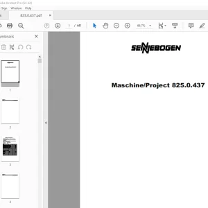 Sennebogen 825.0.437 Maschine Project Parts Manual - PDF DOWNLOAD
