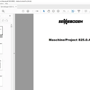 Sennebogen 825.0.476 Maschine Project Parts Manual - PDF DOWNLOAD
