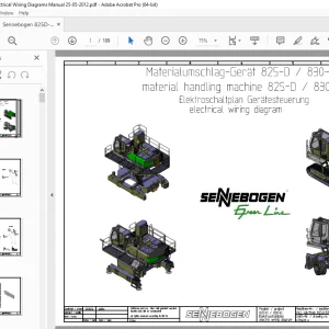Sennebogen 825D-830D Electrical Wiring Diagrams Manual - PDF DOWNLOAD