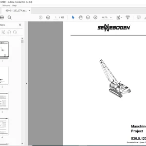 Sennebogen 830.5.1232 Maschine Project Parts Manual - PDF DOWNLOAD
