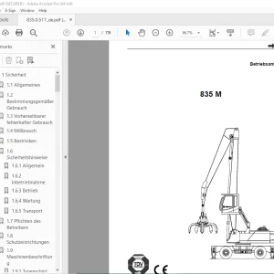 Sennebogen 835 M Betriebsanleitung 835.0.517 - PDF DOWNLOAD