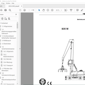 Sennebogen 835 M Betriebsanleitung 835.0.500 - PDF DOWNLOAD