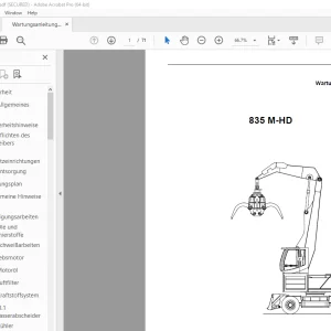 Sennebogen 835 M-HD Wartungsanleitung 835.0.547 - PDF DOWNLOAD