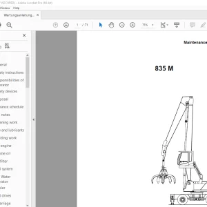 Sennebogen 835 M Maintenance Instruction Manual 835.0.517 - PDF DOWNLOAD