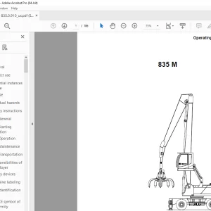 Sennebogen 835 M Operating Instruction Manual 835.0.910 - PDF DOWNLOAD