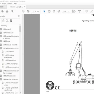 Sennebogen 835 M Operating Instruction Manual 835.0.517 - PDF DOWNLOAD
