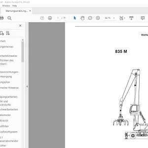 Sennebogen 835 M Wartungsanleitung 835.0.517 - PDF DOWNLOAD