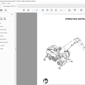 Sennebogen 835 Operating Instruction Manual 835.0.1137 - PDF DOWNLOAD