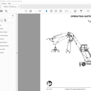 Sennebogen 835 Operating Instruction Manual 835.0.1133 - PDF DOWNLOAD