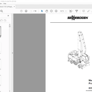 Sennebogen 835.0.1137 Maschine Project Parts Manual - PDF DOWNLOAD